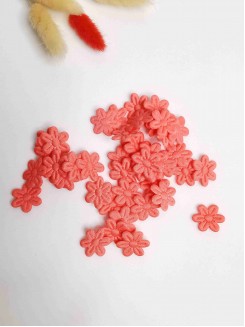 Цветочки тканевые 2 см (розовый), 20штук